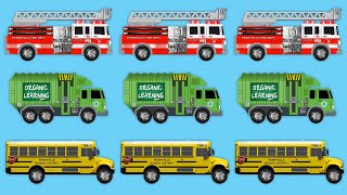 Street Vehicles Chart for Kids - Learning to Chart with Fire Trucks, School Buses &amp; Garbage Trucks