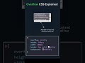 Css  overflow explained  frontend design  javascript  code web design