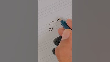 Write T in capital cursive #calligraphy #cursive #cursivewriting #tranding #shorts #englishgrammar