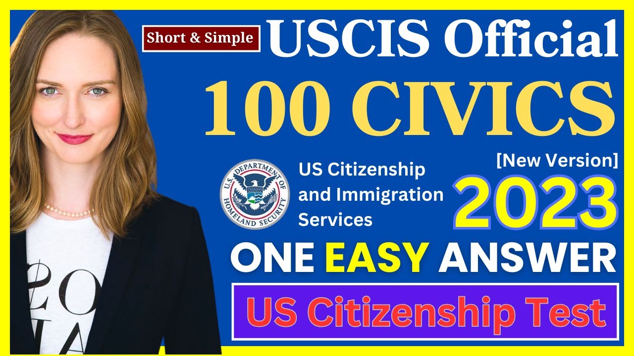 Updated FULL Answers USCIS Official 100 Civics Questions and Answers US ...