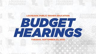 FY26 Higher Education Budget Hearings