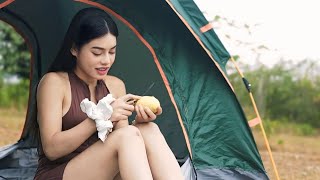 Girl Solo Camping 👙🏕️💦.Camping Soft Night. Outdoor Camping  screenshot 5