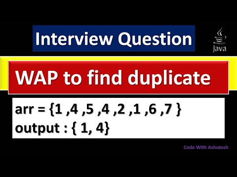 find duplicate in an array in java  #duplicateelement
