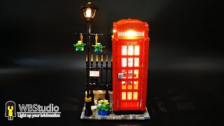 [WBS]Lego 21347 Red London Telephone Box 倫敦電話亭+Light Kit