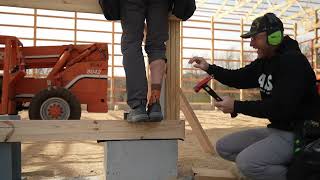 Window Framing and Metal Roof Finish: Building a Large Dream Garage 7