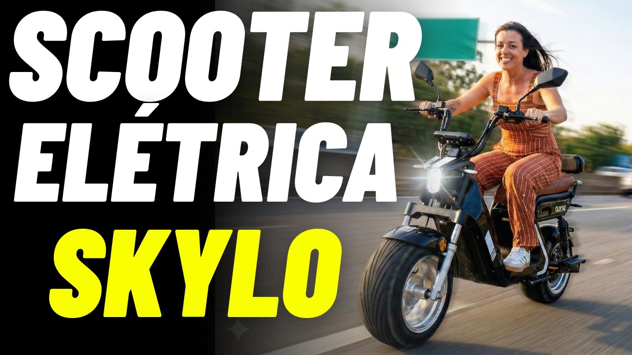 Que Scooter elétrica MARAVILHOSA! 😍 Scooter elétrica Skyllo - Vale a pena?