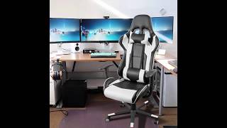 Homall Executive Swivel Leather Gaming Chair, Racing Style High-Back Office Chair With Lumbar Suppor