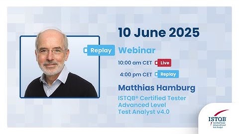 ISTQB® Advanced Level Test Analyst v4.0 - Replay