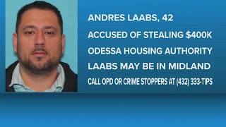 Odessa police seek wanted suspect in connection with alleged Odessa Housing Authority Theft