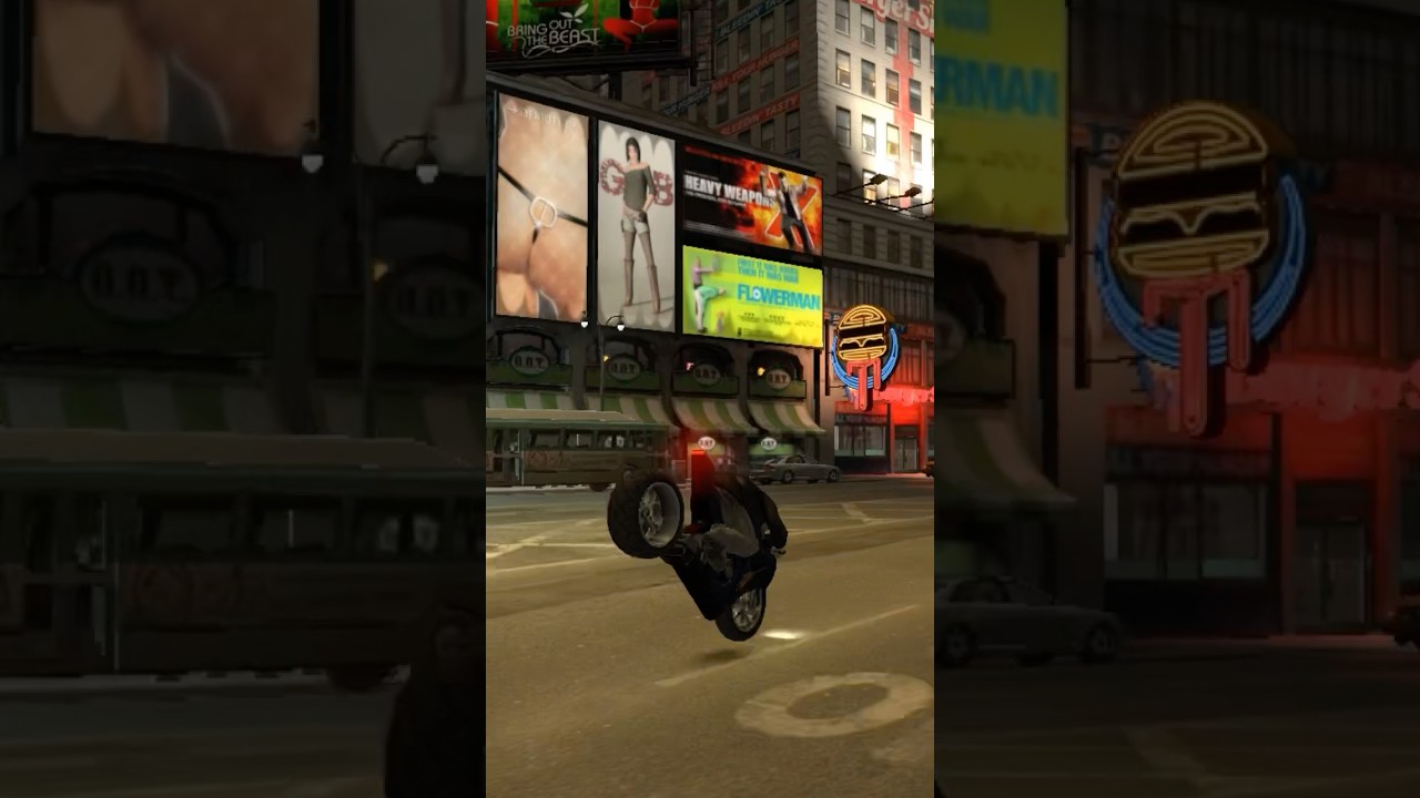 Wheelie & Stunt on GTA 4 TLAD Mods Bike 