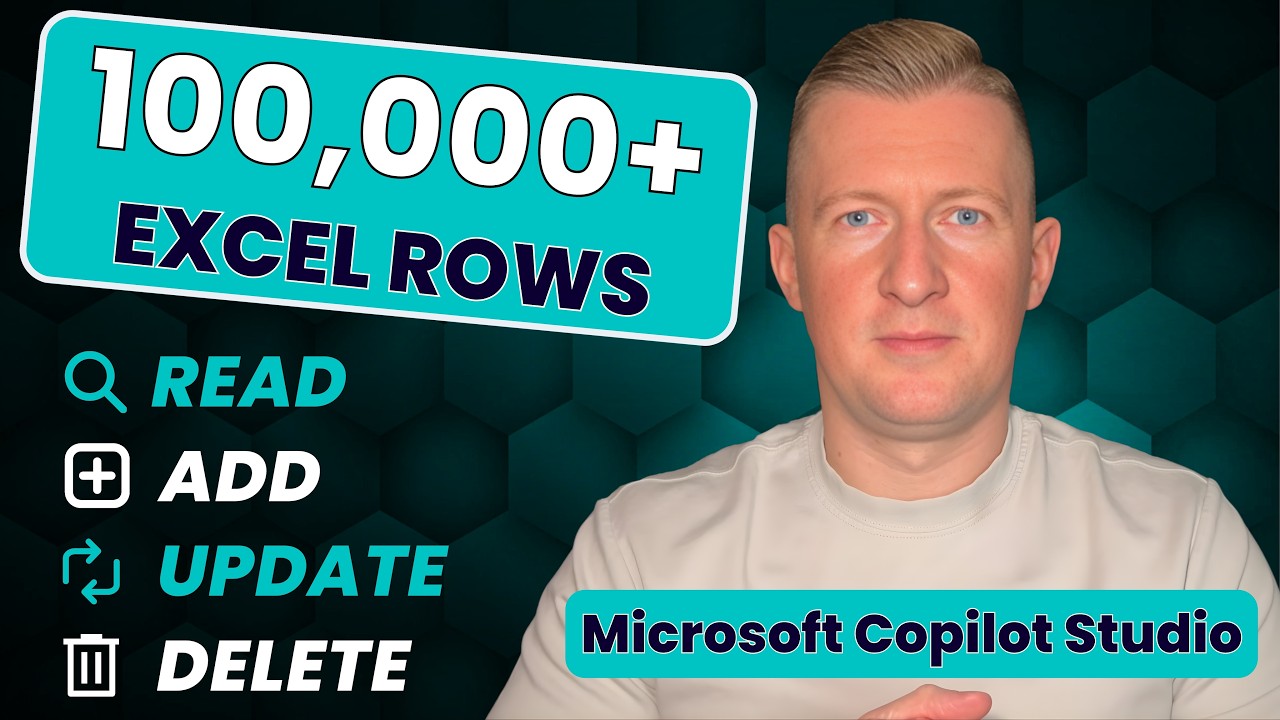 Full Excel CRUD in Microsoft Copilot Studio — 100,000+ Rows, One AI Topic, Live Demo