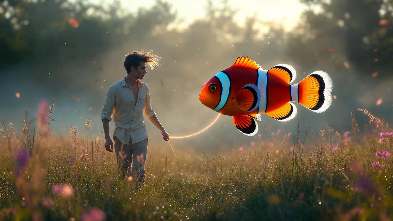 Surreal Short AI Film 🐟 Taking my Fish for a Walk  • AI Music Video (4K)