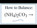 Balancing Chemical Equations Concepts