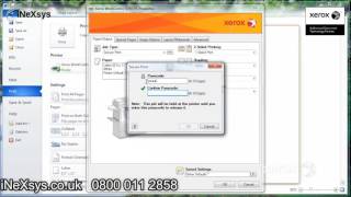 How to Use the Secure Print Option - Xerox Work Centre 7200/7220/7220i/7225/7225i