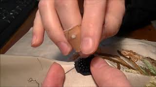 Regency (Blackberry) Reticule Part 7: Attaching the flat Blackberries