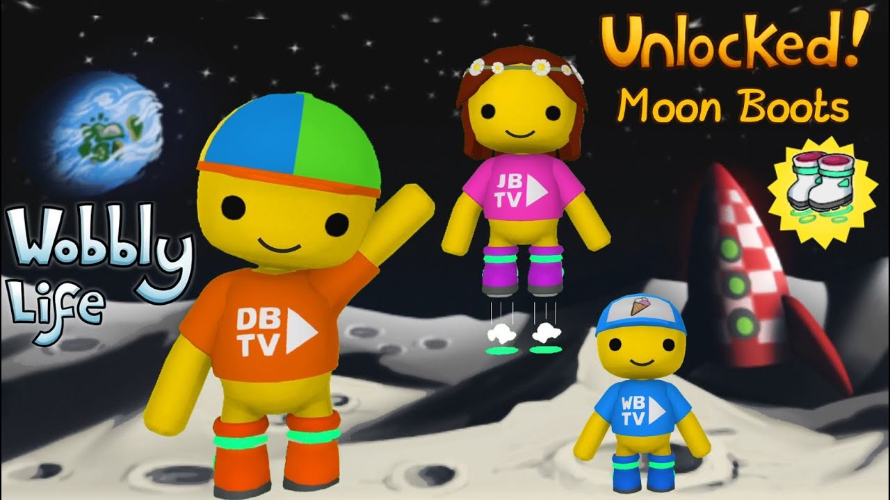 WE UNLOCKED THE SECRET MOON BOOTS IN WOBBLY LIFE PARADISE ISLAND UPDATE