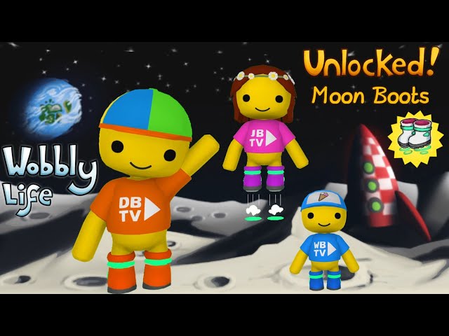 WE UNLOCKED THE SECRET MOON BOOTS IN WOBBLY LIFE PARADISE ISLAND UPDATE v0.7.0 class=