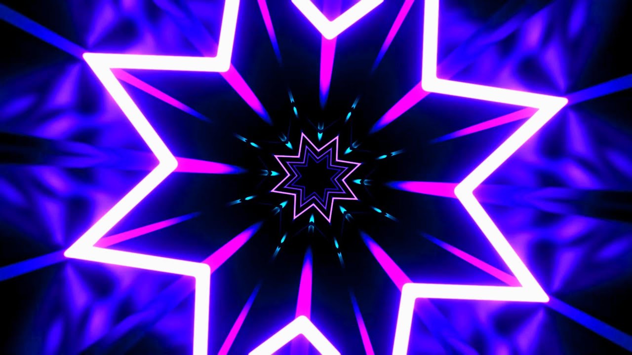 Mute Vision 4K – Hypnotischer Neonstern in Bewegung (Ohne Ton)