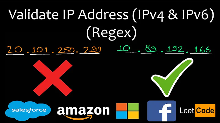Validate IP Address | Regex | Leetcode #468