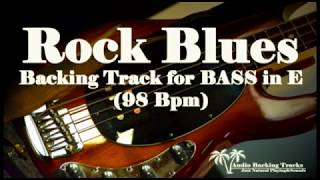Rock Blues Backing Track for BASS (no bass)