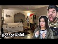 Living in a haunted horror hotel for 24 hours 