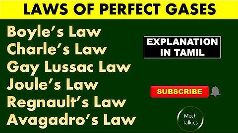 Laws of perfect gases in tamil