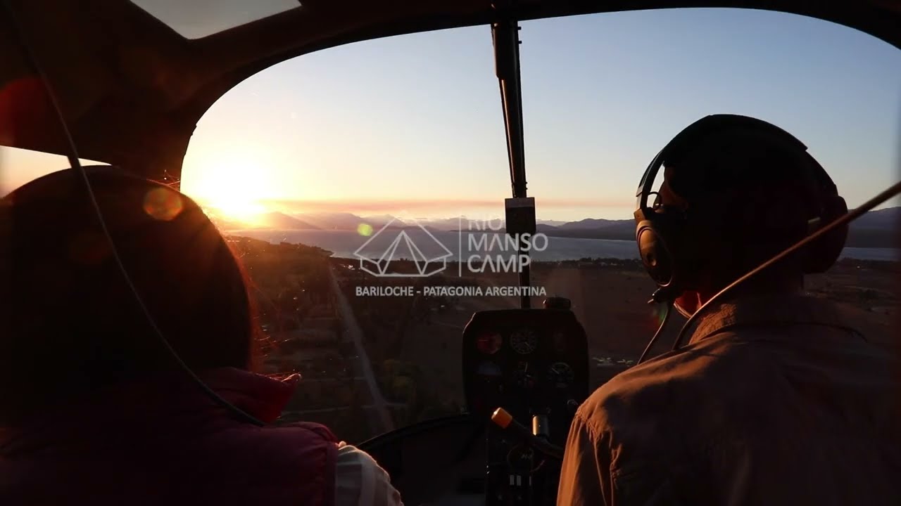 Rio Manso Camp, Heli-transfer & helicopter tours- Patagonia Glamping