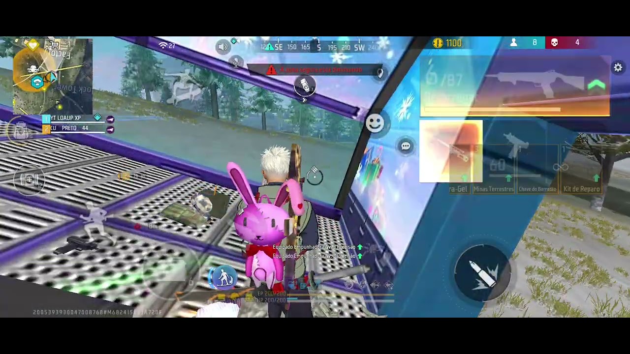 FIZ JOGADA INCRÍVEL NESSA PARTIDA SOLO JOGANDO NO MOBILE FREE FIRE 