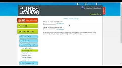 Pure Leverage Autoresponder Training 1 Creating A New Campaign
