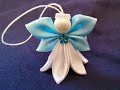 Kanzashi christmas angel / Kanzashi ribbon angel / christmas tree ornament