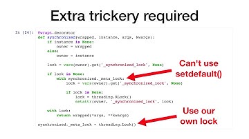 Implementing a decorator for thread synchronisation