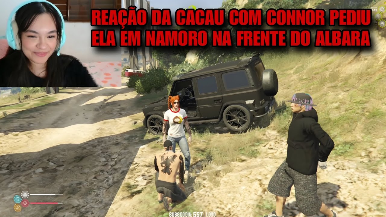 REAÇÃO DA CACAU COM CONNOR PEDIU ELA EM NAMORO NA FRENTE DO ALBARA 
