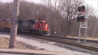 2 Cn Mix Trains Through Griffith Junction