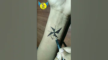How To Draw Star Tattoo Shortviralvideo Shorts Shortvideo 