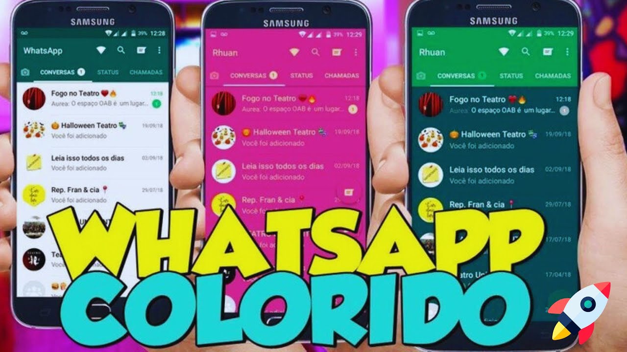 COMO MUDAR TEMA DAS CONVERSAS do WHATSAPP - YouTube