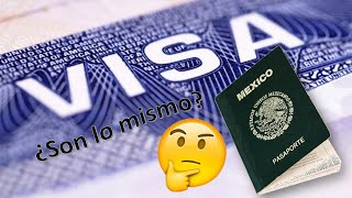 Pasaporte y visa, ¿Son lo mismo? Pasaporte y visa, ¿Son lo mismo?