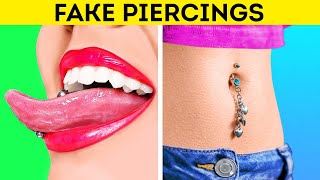FAKE PIERCINGS & TATTOOS THAT LOOK REAL! EFFECTIVE BEAUTY HACKS