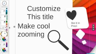 Example, how to change spiral of creativity Prezi template
