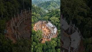 Building a Stadium AROUND Giant Trees 🌲 (Engineering Marvel)#GreenArchitecture