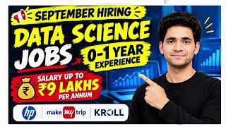 DATA SCIENTIST JOBS FOR FRESHERS 🔥 0–2 YEARS | ₹8 LPA SALARY | TOP MNCS HIRING