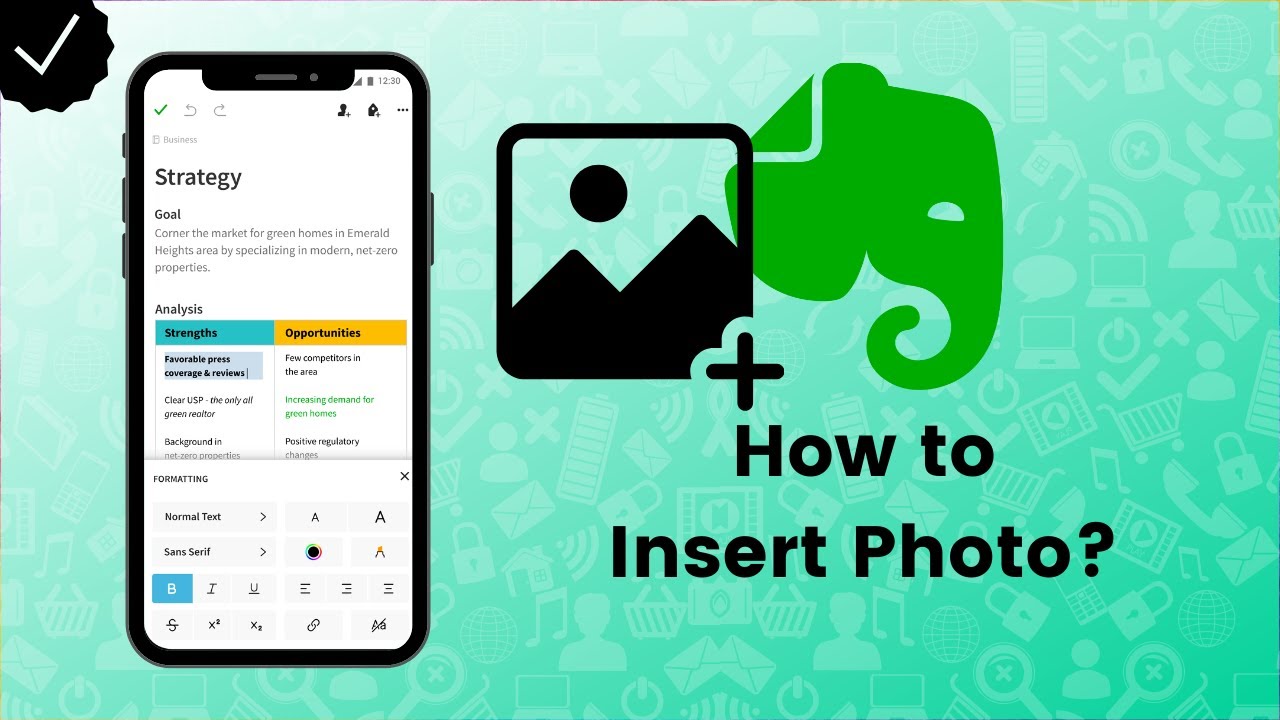 How to insert photo in Evernote?