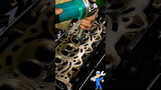 PRO SKILLS ENGINE HEAD VALVE SEAT GRANDING #viralshorts #workshop #head #tools