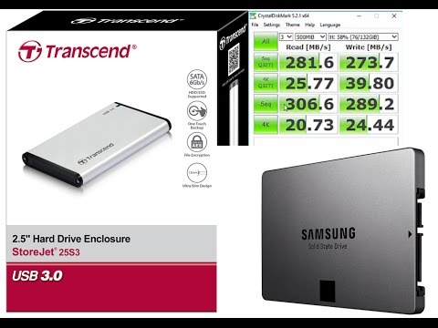 Распаковка, обзор и тест скорости Transcend Storejet 25S3