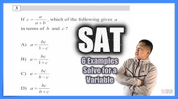 SAT Math Prep Solve for a Variable