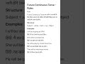 Future continuous Tense with Example grammar rules || #short || #viral || #grammarrules || #Short ||