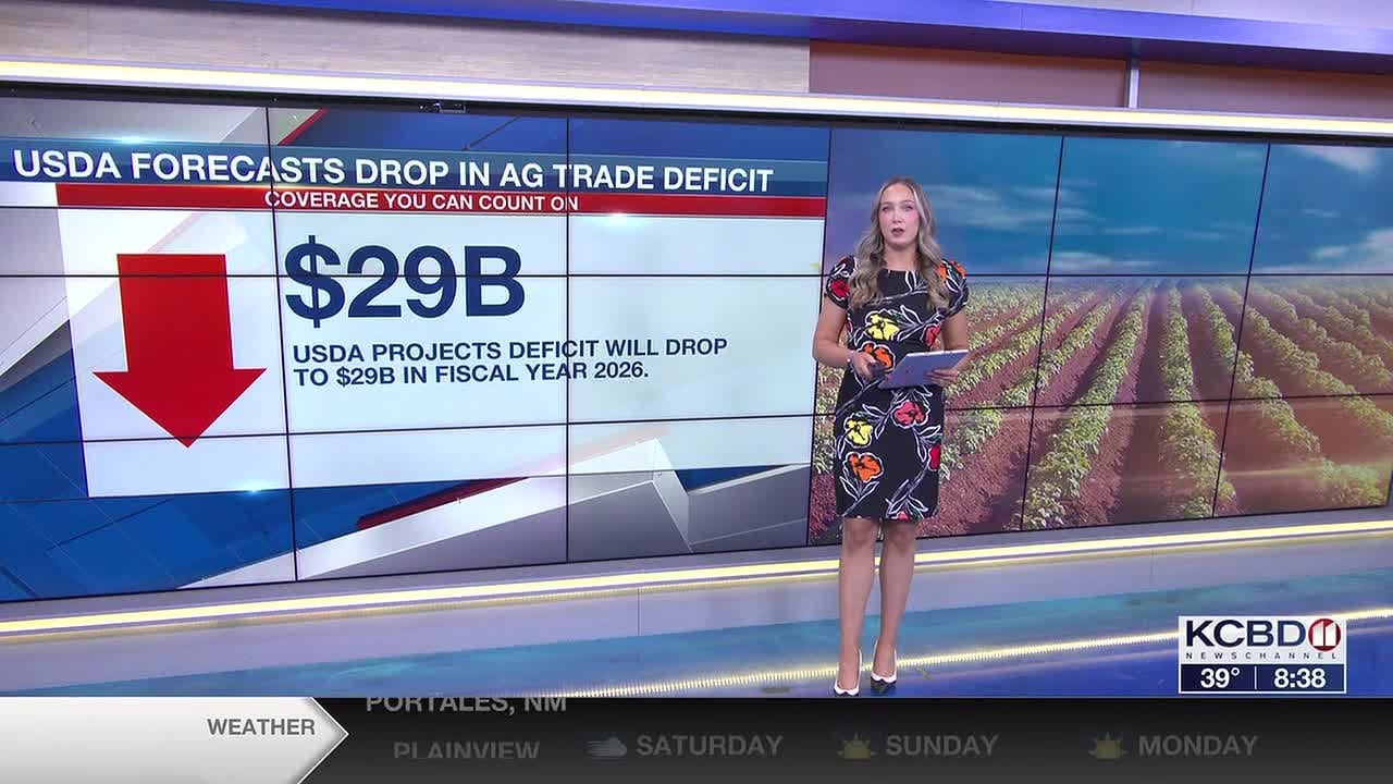 USDA forecasts ag trade deficit drop