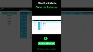 Planilha De Ciclo De Estudos Gratuita