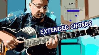 Easy Extended Chords A string Root | Harmonized Major Scale | Guitar Lesson