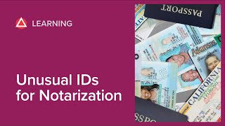 Unusual IDs for Notarizations