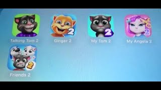 Talking Tom 2 Vs Ginger 2 Vs My tom 2 Vs My Angela 2 Vs My talking Tom Friends 2